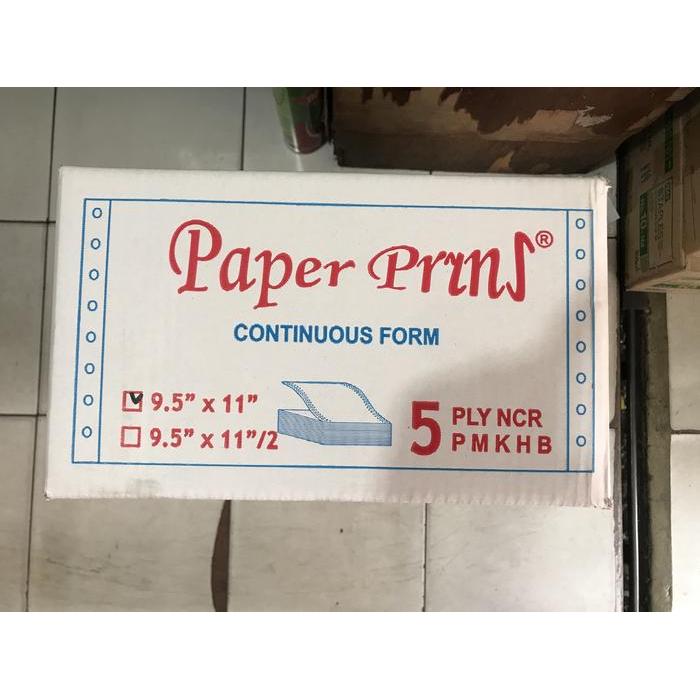 paper print continuous form 9.5 x 11 5 ply kertas continuous