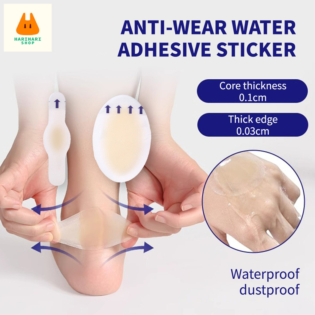 Plester Sepatu Hidrogel Anti Lecet, Stiker Gel Tahan Air untuk Perbaikan Lecet dan Lapisan Gel pada 