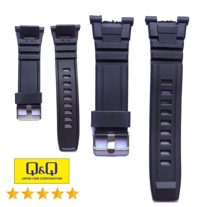 tali jam QQ QNQ Q&Q GW86 QnQ GW86 tali jam tangan Q&Q GW 86 hitam