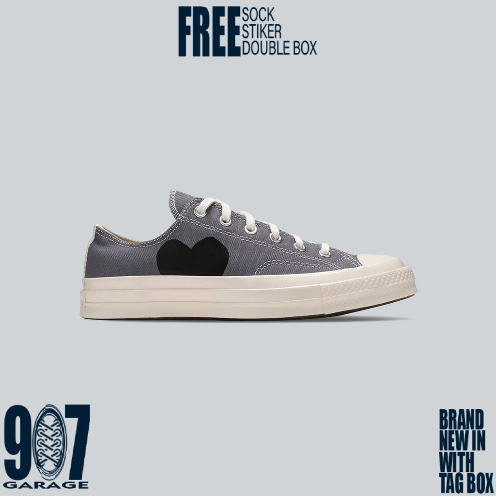 Converse 70s CTAS LOW x CDG PLAY Steel Grey
