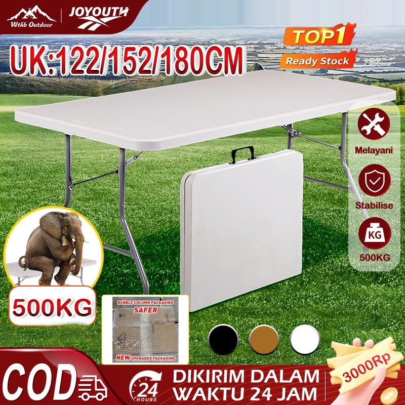 JOY Meja Lipat/Meja Lipat plastik/Meja Lipat Outdoor/Meja Serbaguna/besar Makan Meja