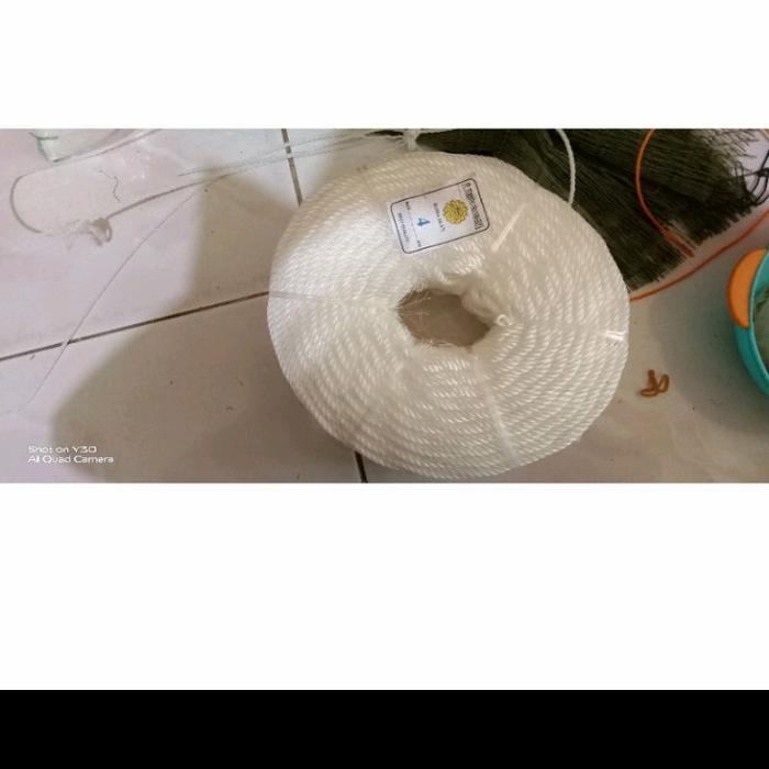 tali tambang plastik 5mm roll / tambang 5mm 1 roll - Putih