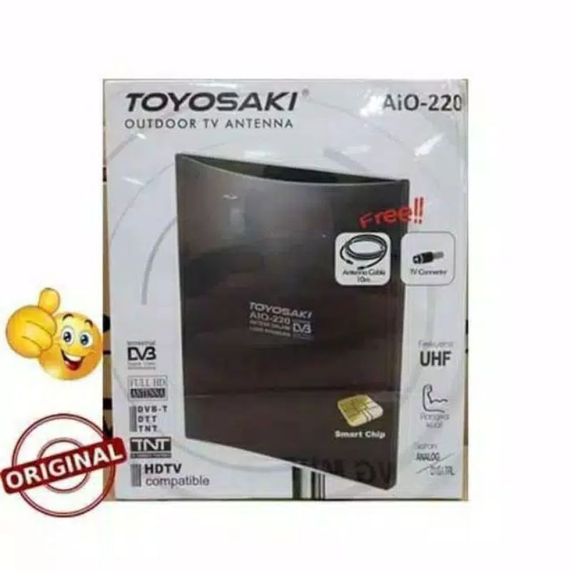 Antena Tv Digital toyosaki aio 220 / antena tv indoor / antena tv outdoor / antena digital bagus /an