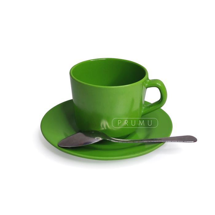 Prumu Cangkir set Melamin - Cangkir Kopi Set - Cangkir Kopi - Tatakan Cangkir Set - Set Cangkir Kopi