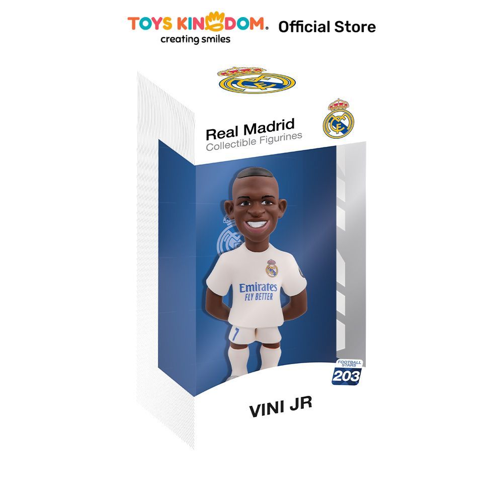 Toys Kingdom Minix Real Madrid Figure Vinicius Junior 12 cm- Putih Figur Miniatur Karakter Mainan Ko