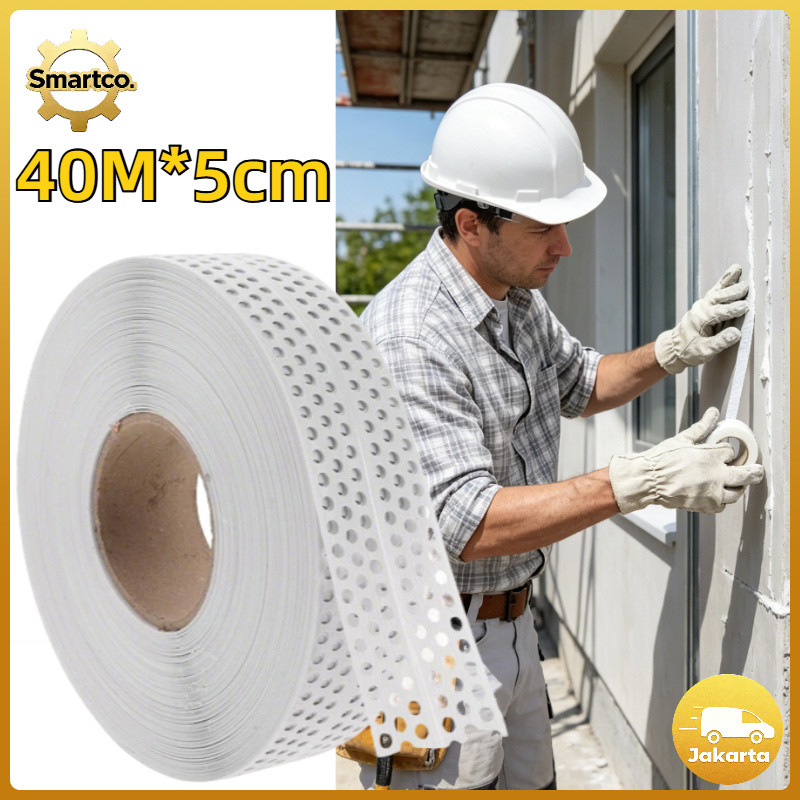 Corner Bead PVC 40mx5cm Corner Bead Sudut Dalam Luar Sudutan Tembok Untuk Sudutan Luar
