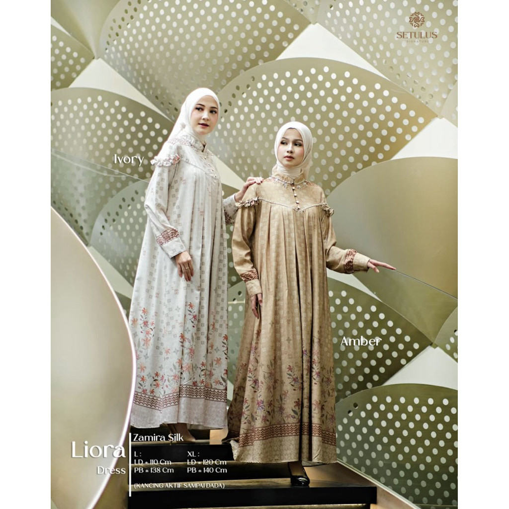 PROMO TERBATAS [Vican] Liora Dress Gamis Wanita Muslim Luxury Lebaran Pesta Kondangan 2026 Busui Ori