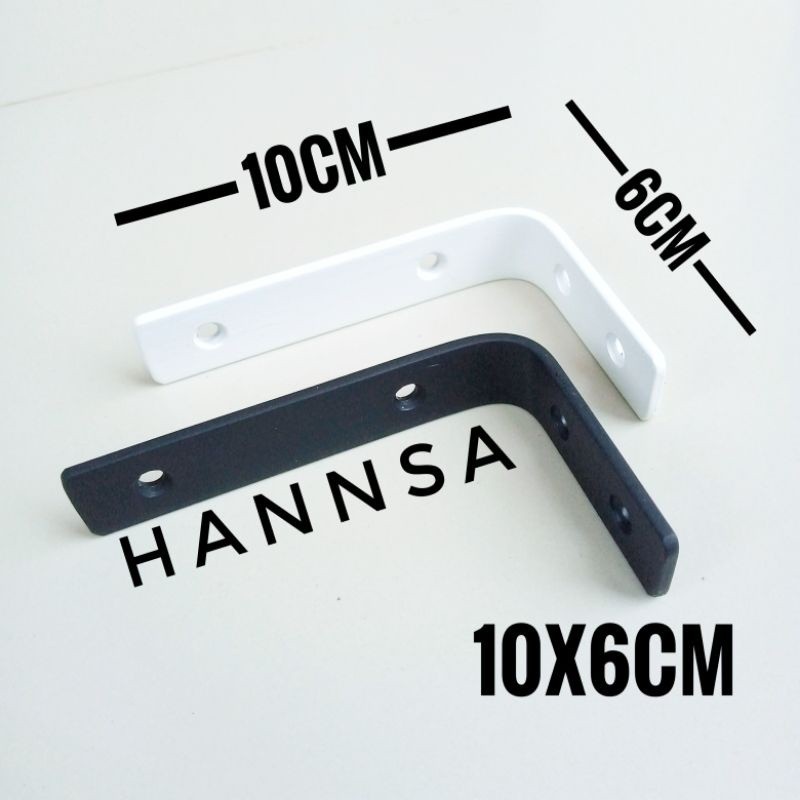 Plat Besi Siku L Ukuran 6x10 cm / Penyangga Rak Siku L