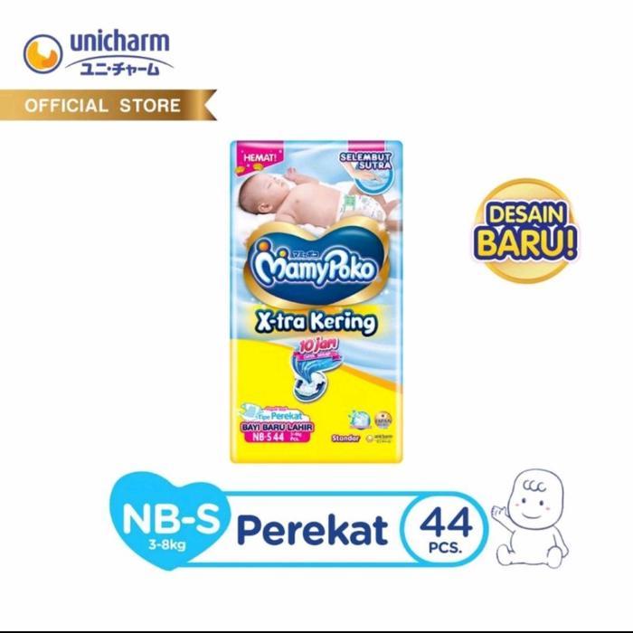 termurah Pempers MamyPoko NB-S44 NB S44 S 44 perekat X-tra kering - Perekat NBS-44