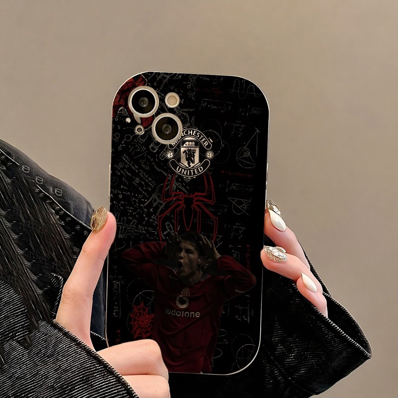 Casing iPhone Redmi Manchester United Dan Pemainnya Untuk iPhone 16 15 14 13 12 11 Mini Pro E MAX Un