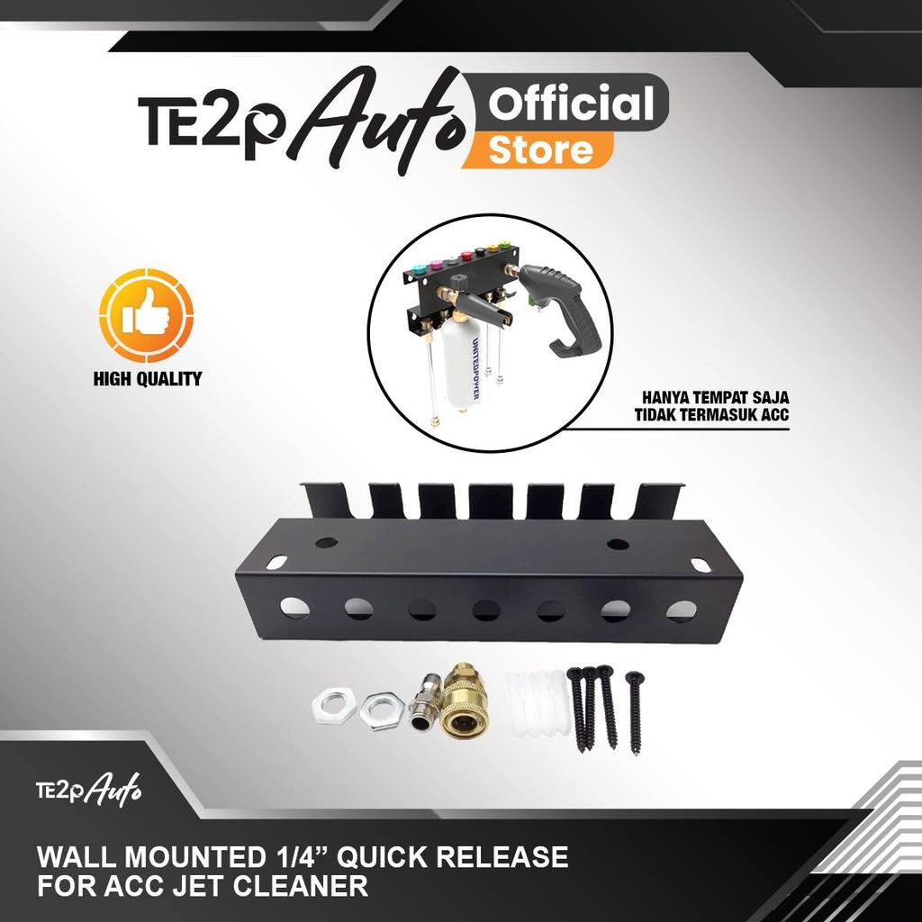 Te2p Auto Bracket Wall Panel Aksesoris Jet Cleaner Quick Release Adaptor 1/4" Male & Female - Duduka