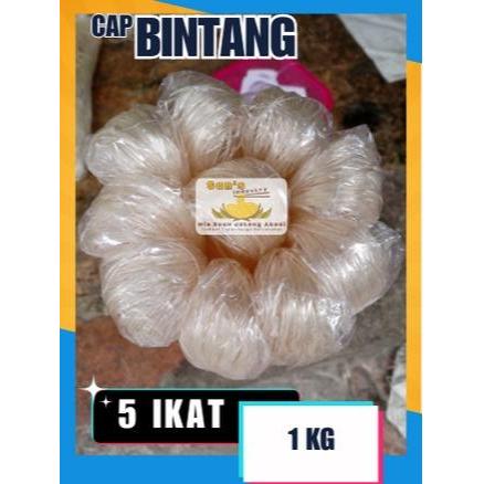 bintang soun bihun 5 ikat berat 1Kg mie pilihan panjang