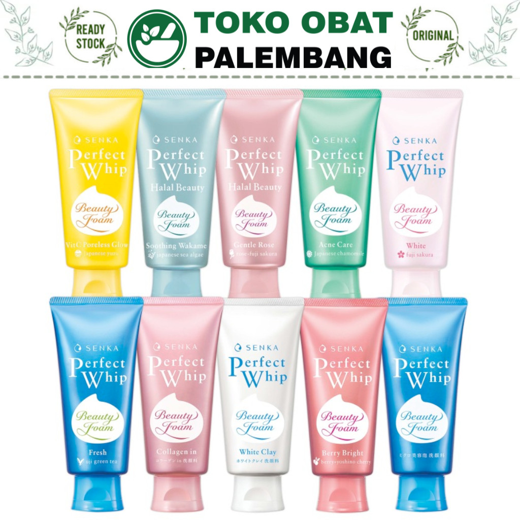 SENKA PERFECT WHIP FACIAL WASH BEAUTY FOAM SABUN CUCI MUKA FACE WASH ACNE CARE JAPANESE CHAMOMILE VI