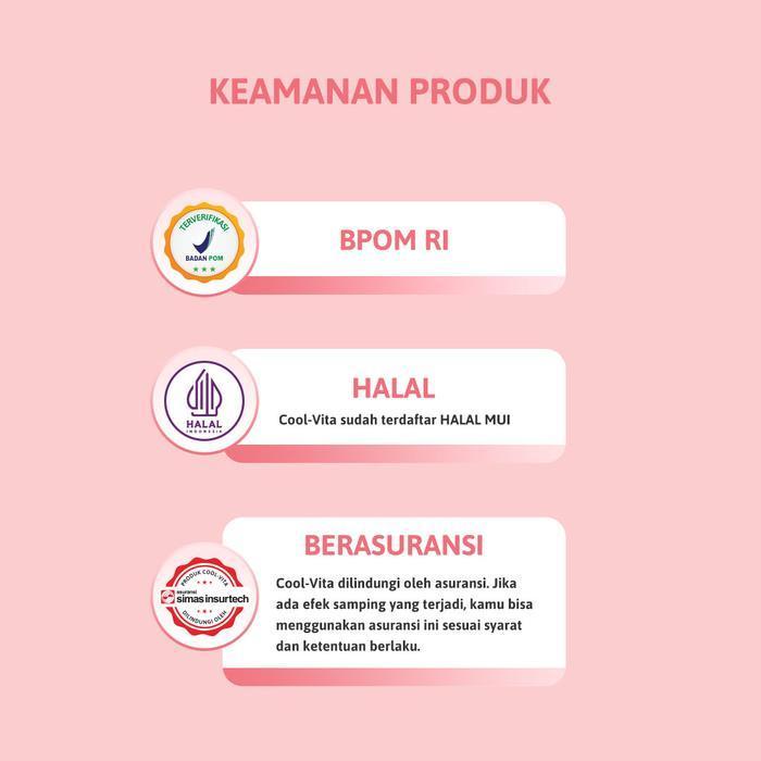 [TT] Cool-Vita 100 Tablet 5 Tube Collagen Effervescent Rasa Peach Mengandung 500mg Fish Collagen dan
