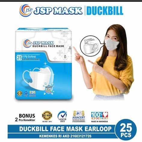 RISAOSHOP Masker Duckbill JSP SM 10 isi 25/ Masker Duckbill isi25/ Masker Duckbill JSP