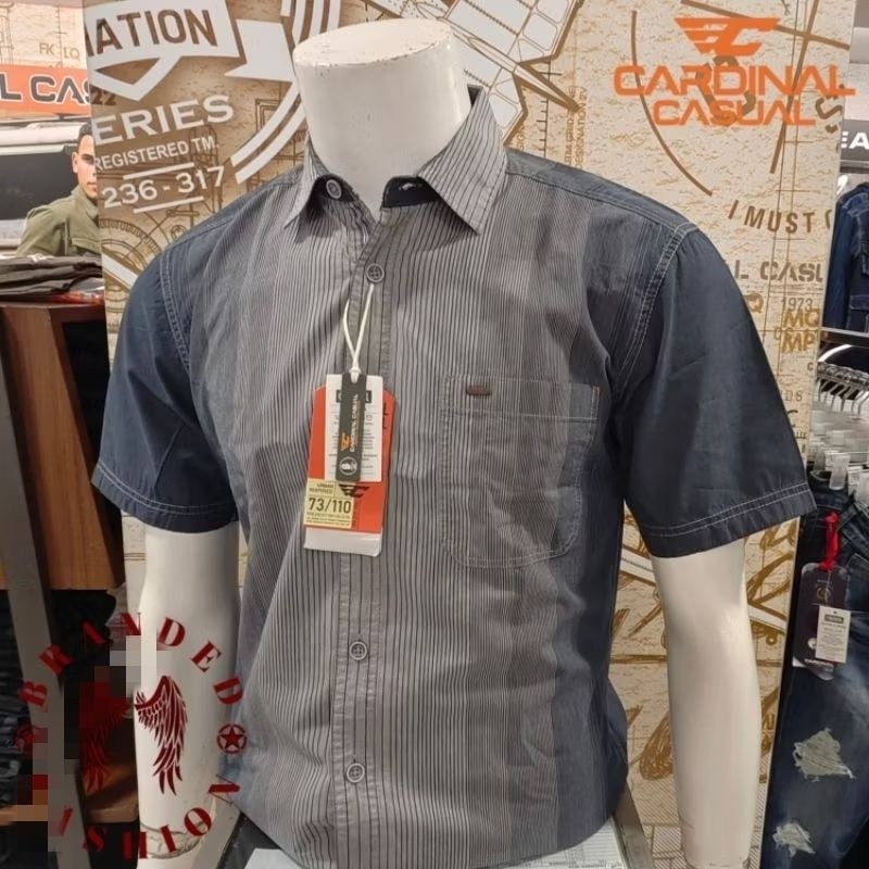 TURUN HARGA CARDINAL CASUAL ORI KEMEJA PRIA LENGAN PENDEK TERBARU