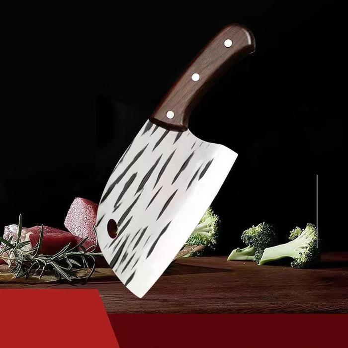 Pisau Potong Daging Stainless Steel Tajam Tebal Golok Dapur Multifungsi Untuk Tulang Ayam Sapi Premi