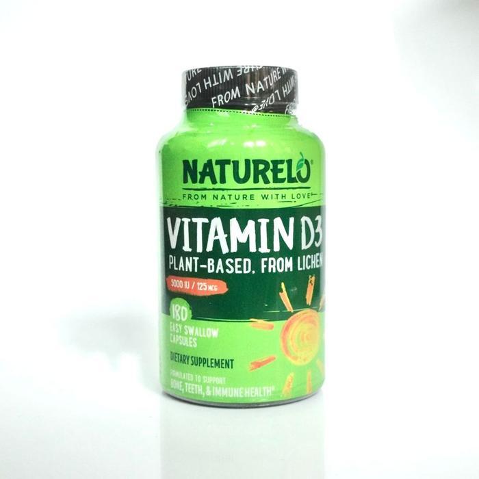 Naturelo Vitamin D3 (5000IU) 125mcg, 180 Capsules 100% ORI USA