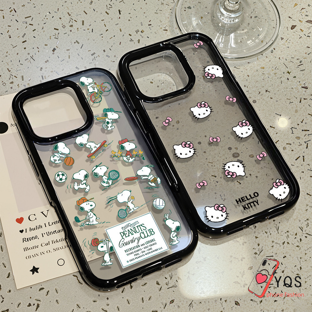 Casing Ponsel Akrilik Untuk IPhone 13 11 16 14 15 Pro Max 11 12 16 15 Pro INS Kartun Snoopy Estetika