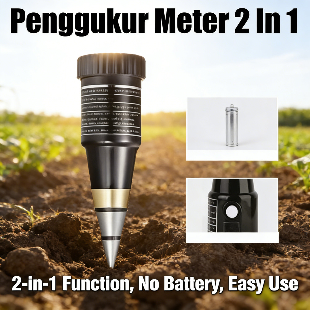 Meter Tester Analyzer Soil 2 In 1 PH Type Meter Meter PH Tanah Kesuburan Alat Penggukur