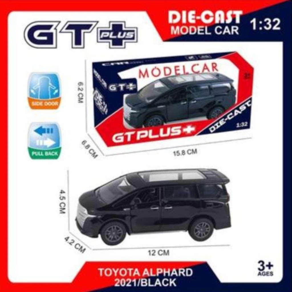 JM36026-BL | Diecast Metal 1:32 Alphard Hitam