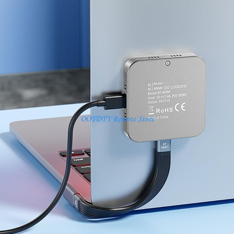 2230 2242 M2 NVMe Drive Enclosure 10Gbps Transfer Speed USB C Aluminum NVMe Drive Enclosure Case