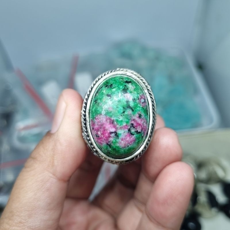 Cincin batu tadulako jumbo DIM 25 / ruby tadulako / F14 permata akik 525