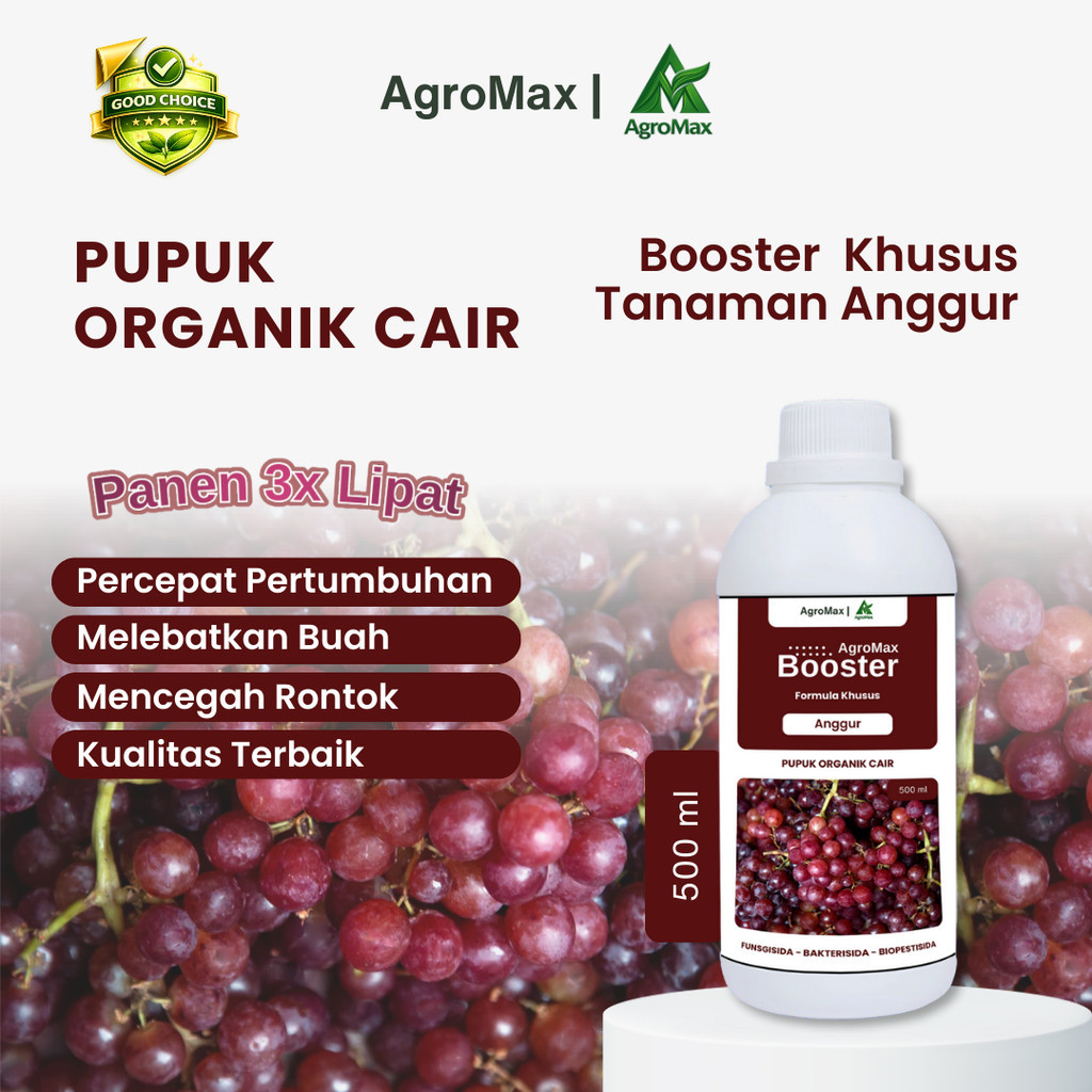AGROMAX - Pupuk Anggur Cepat Berbuah / Pupuk Anggur Masa Pertumbuhan / Pupuk Anggur Berbuah Besar da