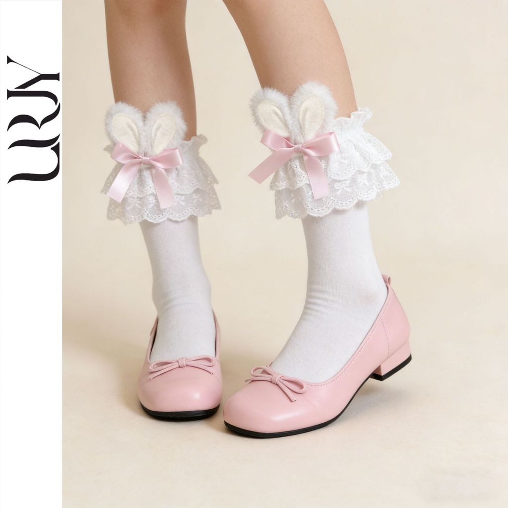 2026 Summer Thin Socks Sweet Short Socks with Bow Lolita Lace Socks