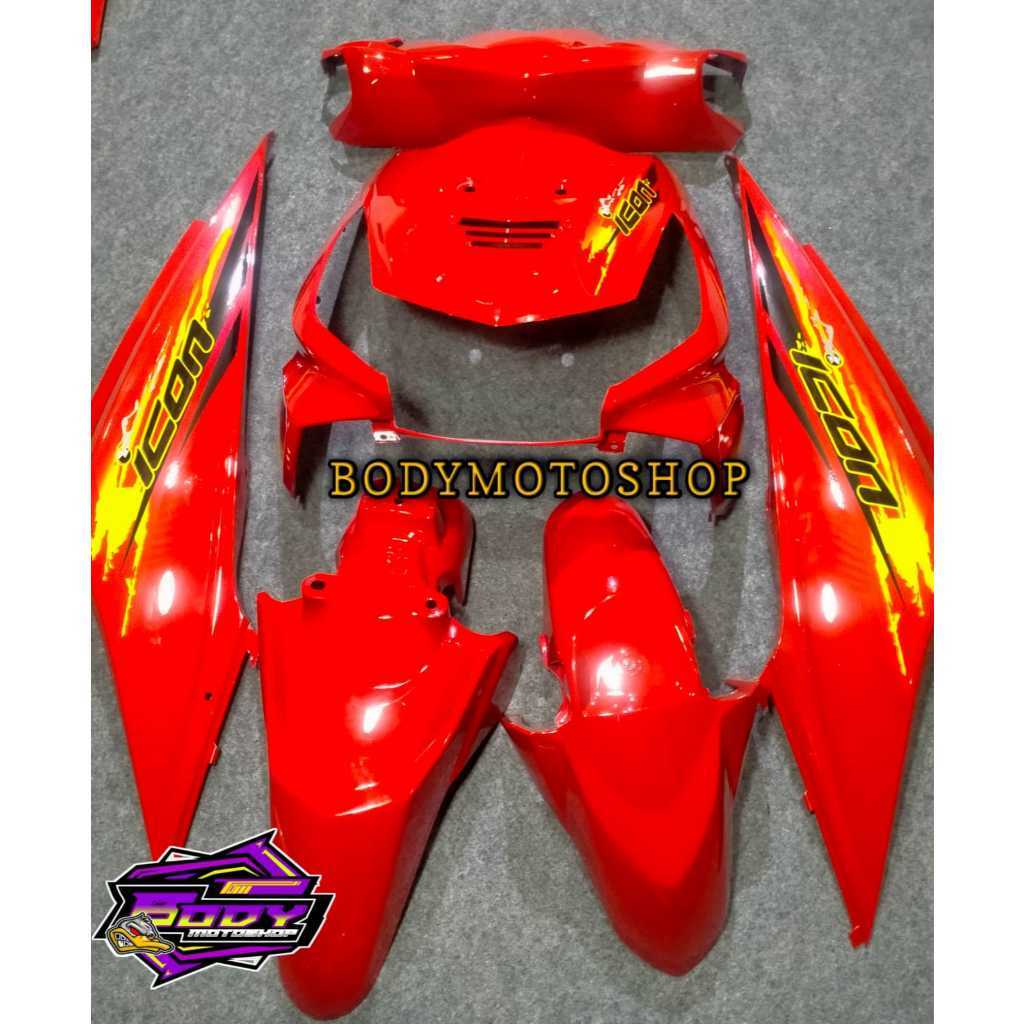 cover body full set bodi halus honda beat karbu lama 2008 2009 2010 2011 2012 warna merah cabe plus 