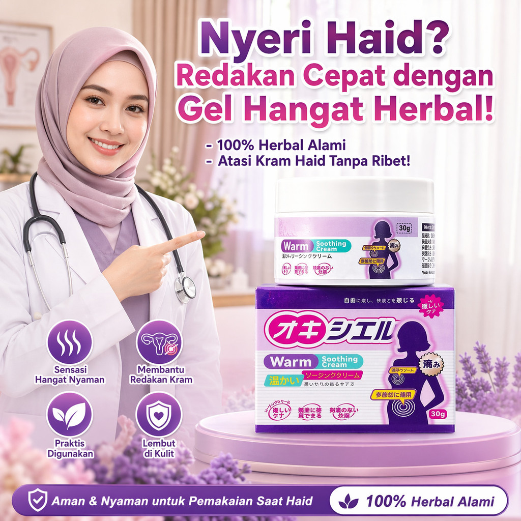 [ Hangat Alami Redakan Nyeri Haid ] Gel Herbal Perawatan Wanita Hangat & Nyaman Saat Haid/Gel Hangat