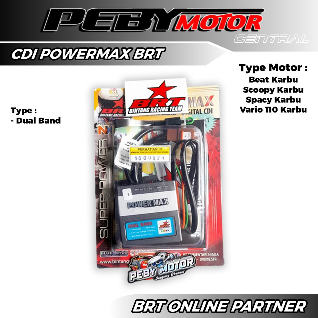CDI BRT POWER MAX DUAL BAND BEAT SCOOPY SPACY VARIO 110 KARBU