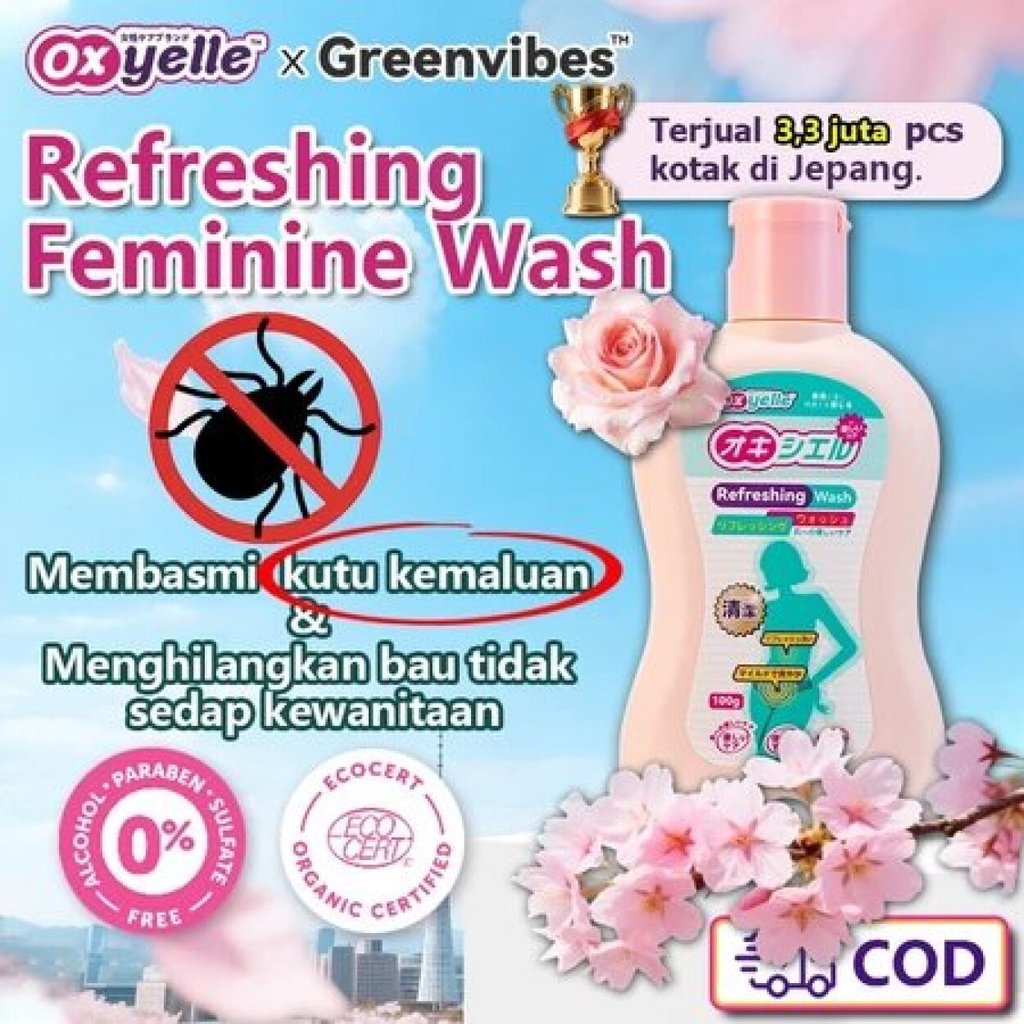 [Lembut & Menyegarkan] Oxyelle Pembersih Kewanitaan Yang Lembut 100g/ Oxyelle Kebersihan Kewanitaan/