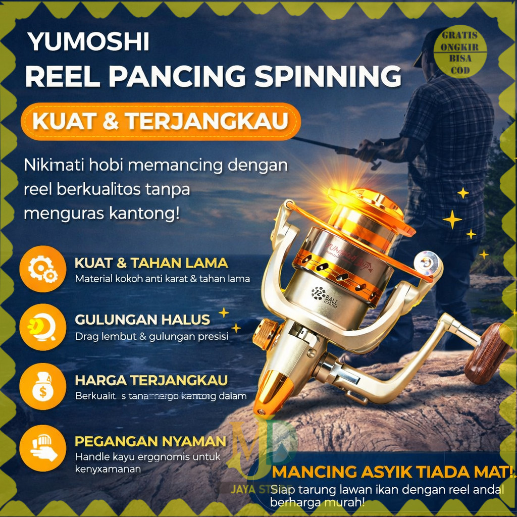 YUMOSHI REELSKING Reel Pancing Spinning Fishing Reel 4.1:1 9000 - EF9000 -MJD-