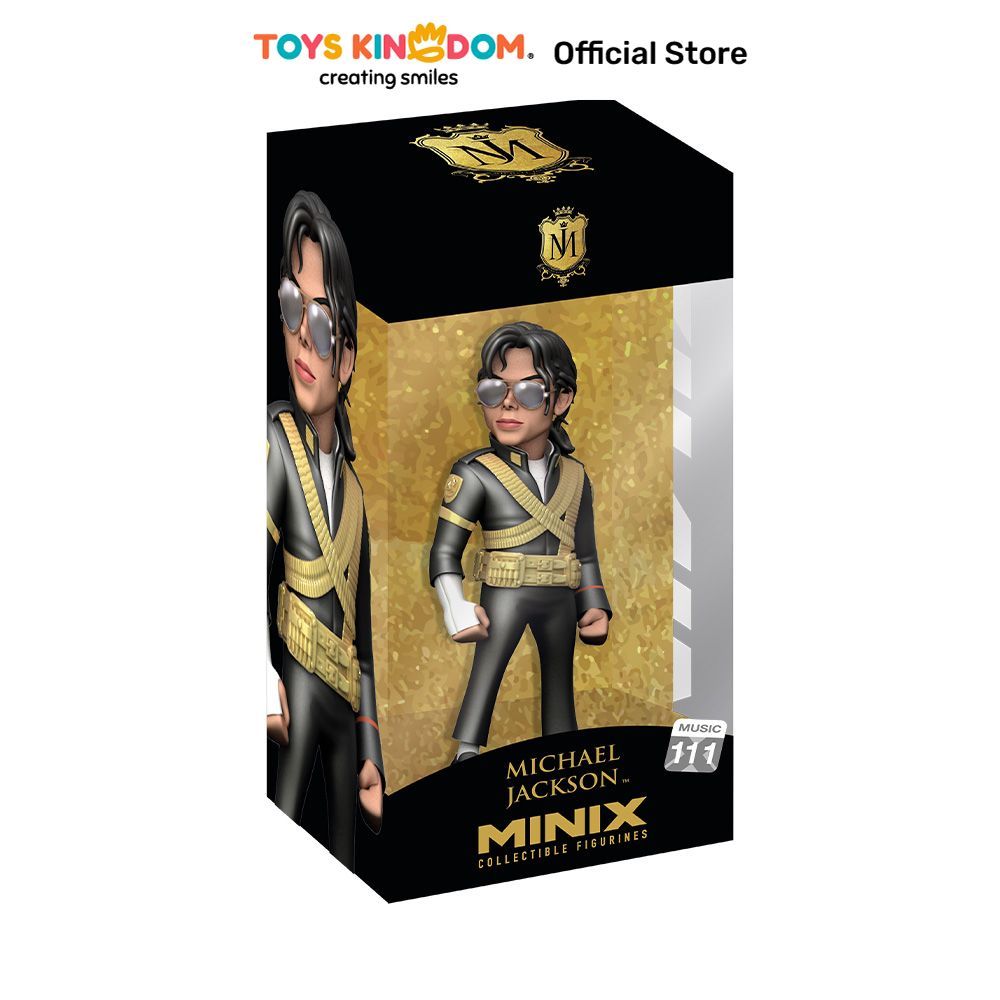 Minix Figure Michael Jackson 10K 12 cm - Hitam/Gold Figur Miniatur Karakter Mainan Koleksi