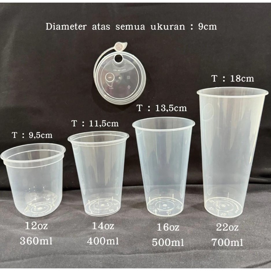 KYK FROSTED CUP INJECTION THINWALL FROSTED PUTIH DOFF CUP INJECTION DOFF ANEKA UKURAN GABUNGAN TUTUP