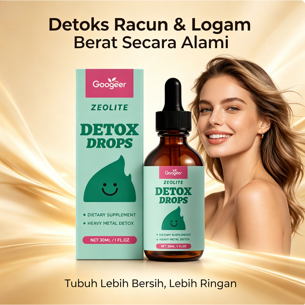 Googeer Zeolite Detox Drops 30ml Detoks Logam Berat & Racun + Vitamin B12 D3 CO2403