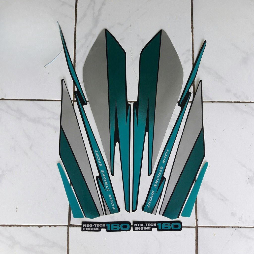STRIPING STICKER LIS LES POLET gl pro max 1993 1994 1995 neo tech biru silver stiker list body stand