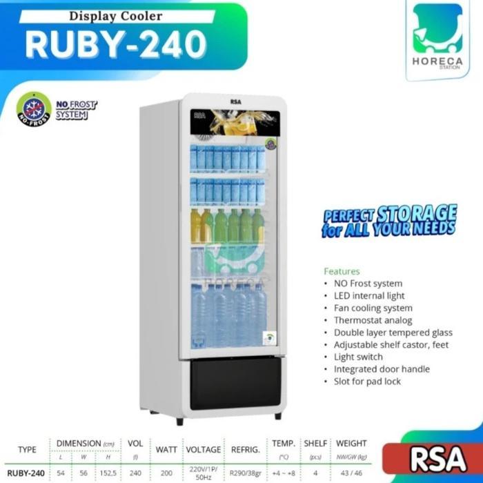 SHOWCASE RSA 4 RAK RUBY-240 SHOWCASE RSA RUBY 240 4RAK DISPLAY COOLER RSA