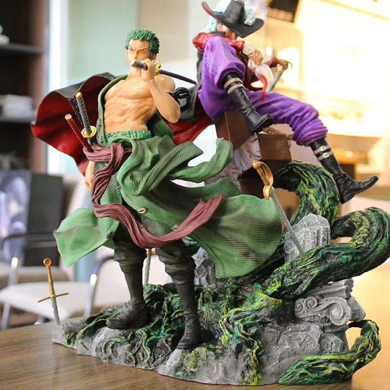 One Piece Anime Figure Master-apprentice Zoro Action Statue Model Toys PVC Desktop Doll Decoration B