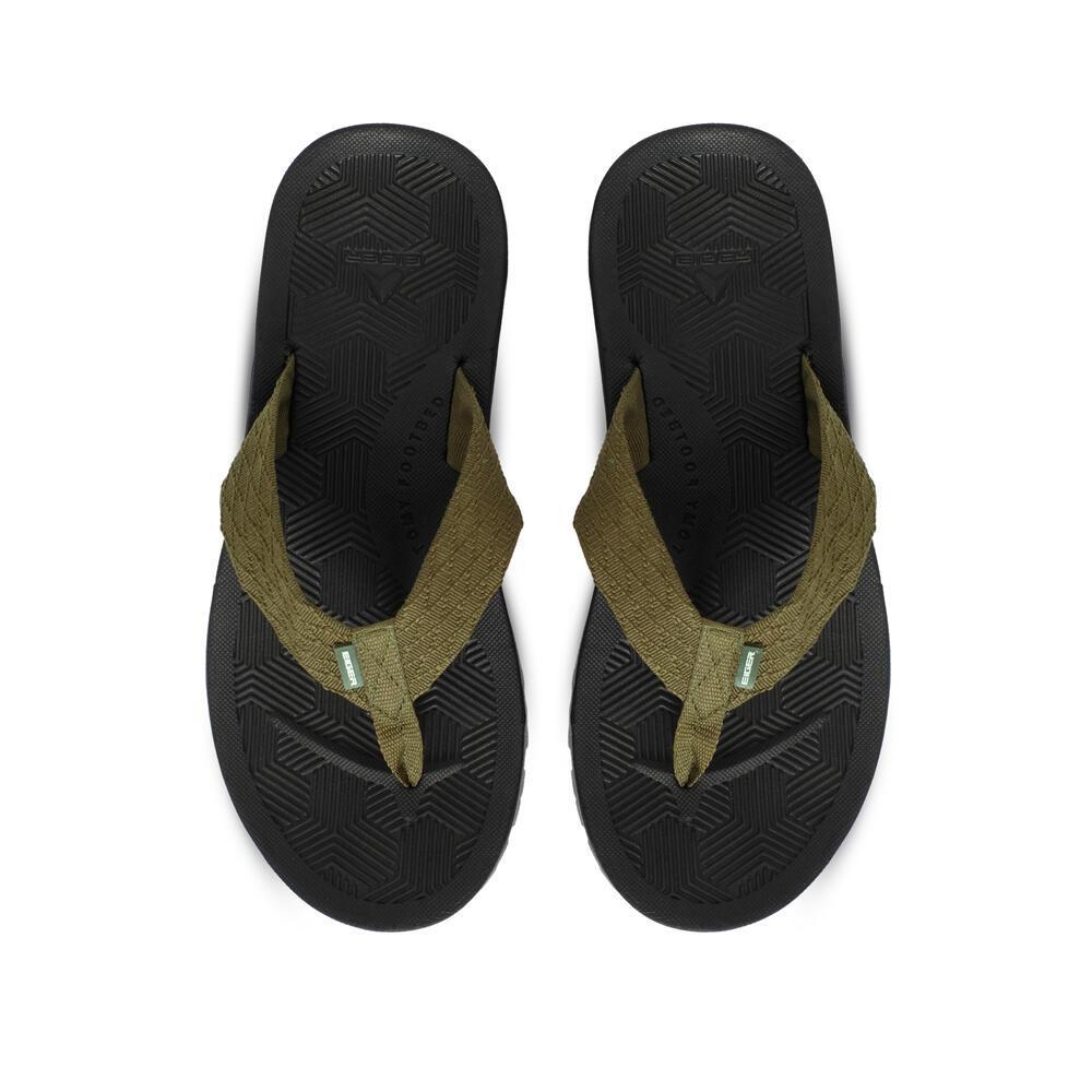 EIGER BHARDEV PINCH SOLE BLACK SANDALS