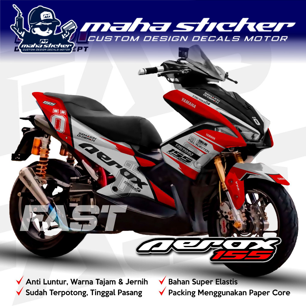 Cod Decal Aerox 155 VVA Old Ohlins di Racing - Dekal Stiker Aerox Lama Ohlins Racing mahastiker