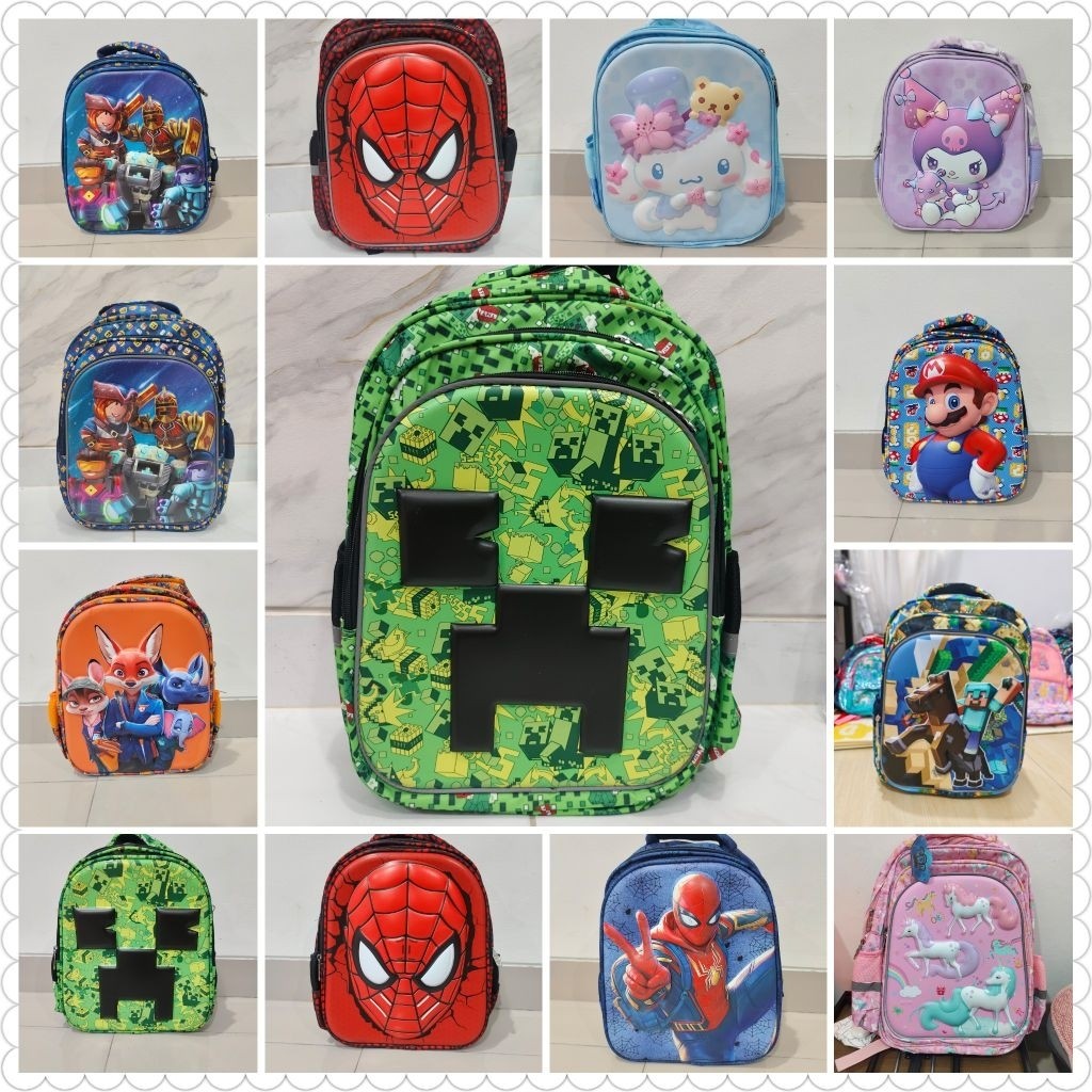 RAF tas anak TK dan SD  timbul original HSD import