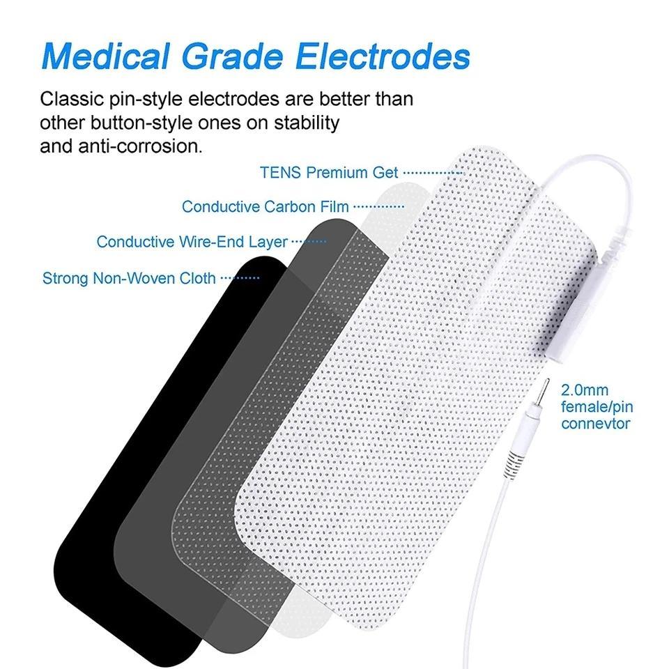 Bantalan TENS EMS Elektroda Patch Compex Stimulator Otot Gel Silikon Elektroda Tens Akupunktur Digit