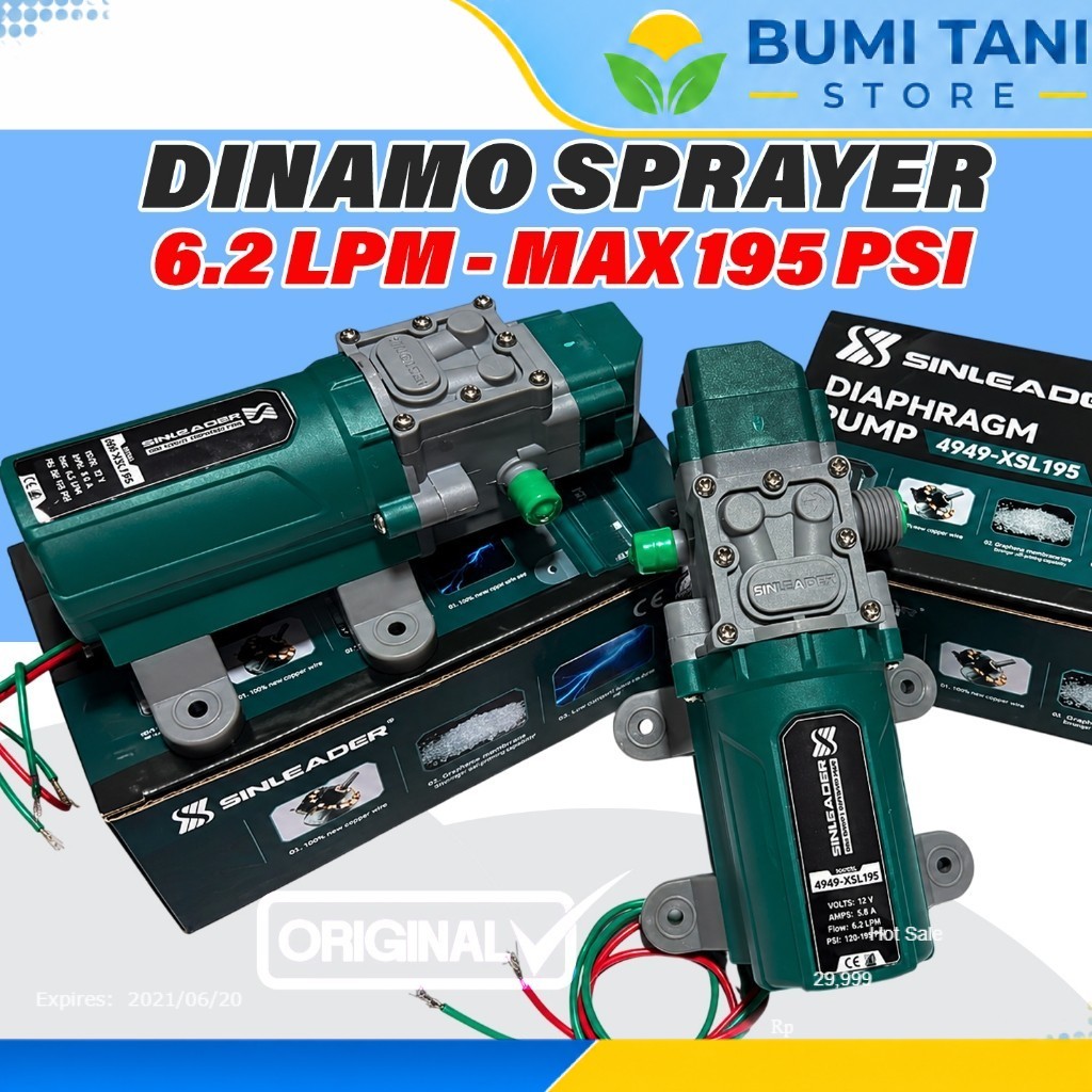 ORIGINAL SINLEADER 4949-XSL195PSI - Dinamo pompa dc MAX 195 PSI 6.2LPM