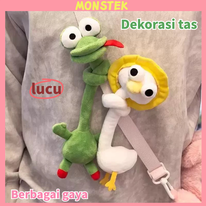 Boneka Monyet Zodiak Hewan Berleher Panjang yang Lucu Gantungan Tas Hadiah Ulang Tahun Grosir