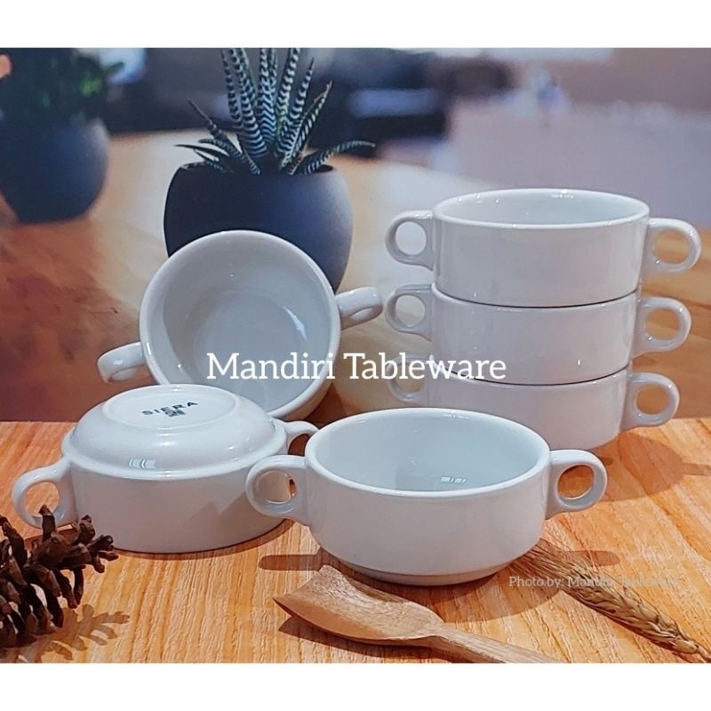 6 pcs Mangkok Consume Keramik 250 ml | Non Saucer | Zuppa Soup Cup | Best Quality