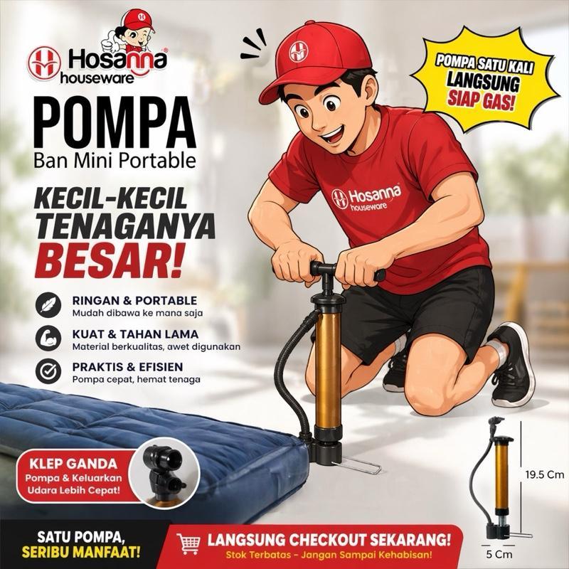 Pompa BAN MINI  / Pompa  Ban Mini Portable / Pompa Angin Manual