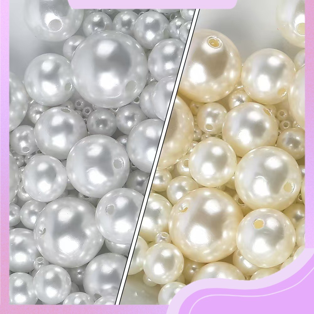 Grosir (15gr)Mutiara|Mutiara Manik Manik| Mutiara Sintetis|Manik Mutiara4/6/8/10mm Lucu Unik Murah