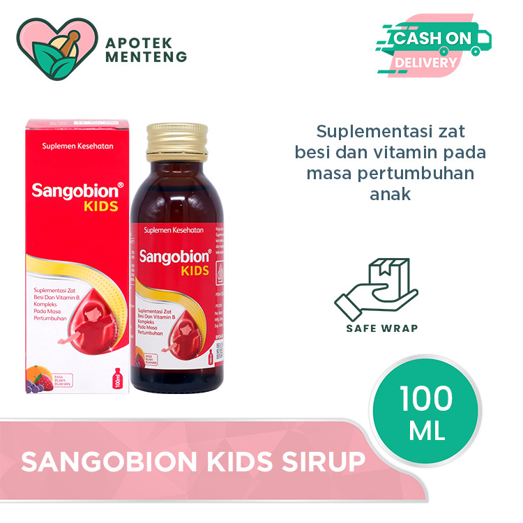 Sangobion Kids Sirup 100 mL - Suplemen Zat Besi & Vitamin B Kompleks Anak